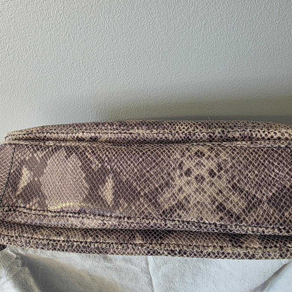Tory Burch Snakeskin Clutch with Gold Accents - Picture 4 of 6